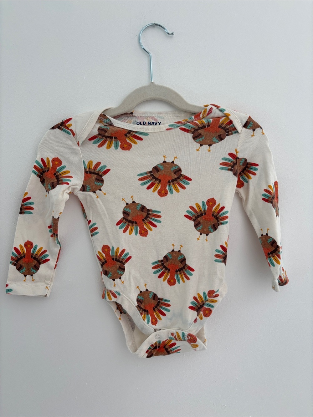Old Navy Turkey Thanksgiving Bodysuit 12-18M